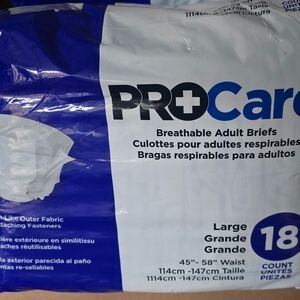 Breathable Adult Briefs - Large, Blue